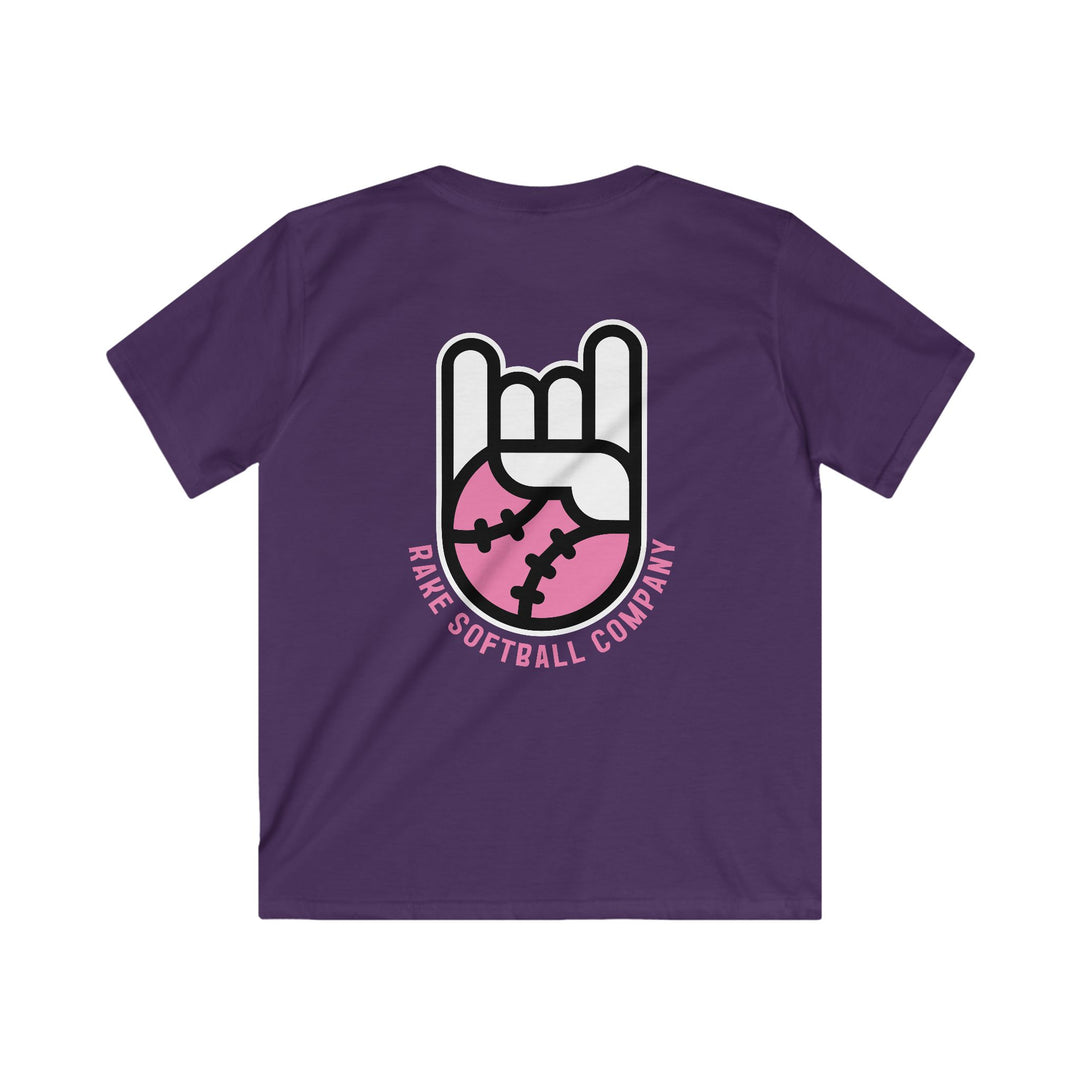 Kids Rake Softball Company Tee - Rake Baseball Company - RAKE BASEBALL | BASEBALL T-SHIRT | BASEBALL CLOTHING | GOOD VIBES ONLY