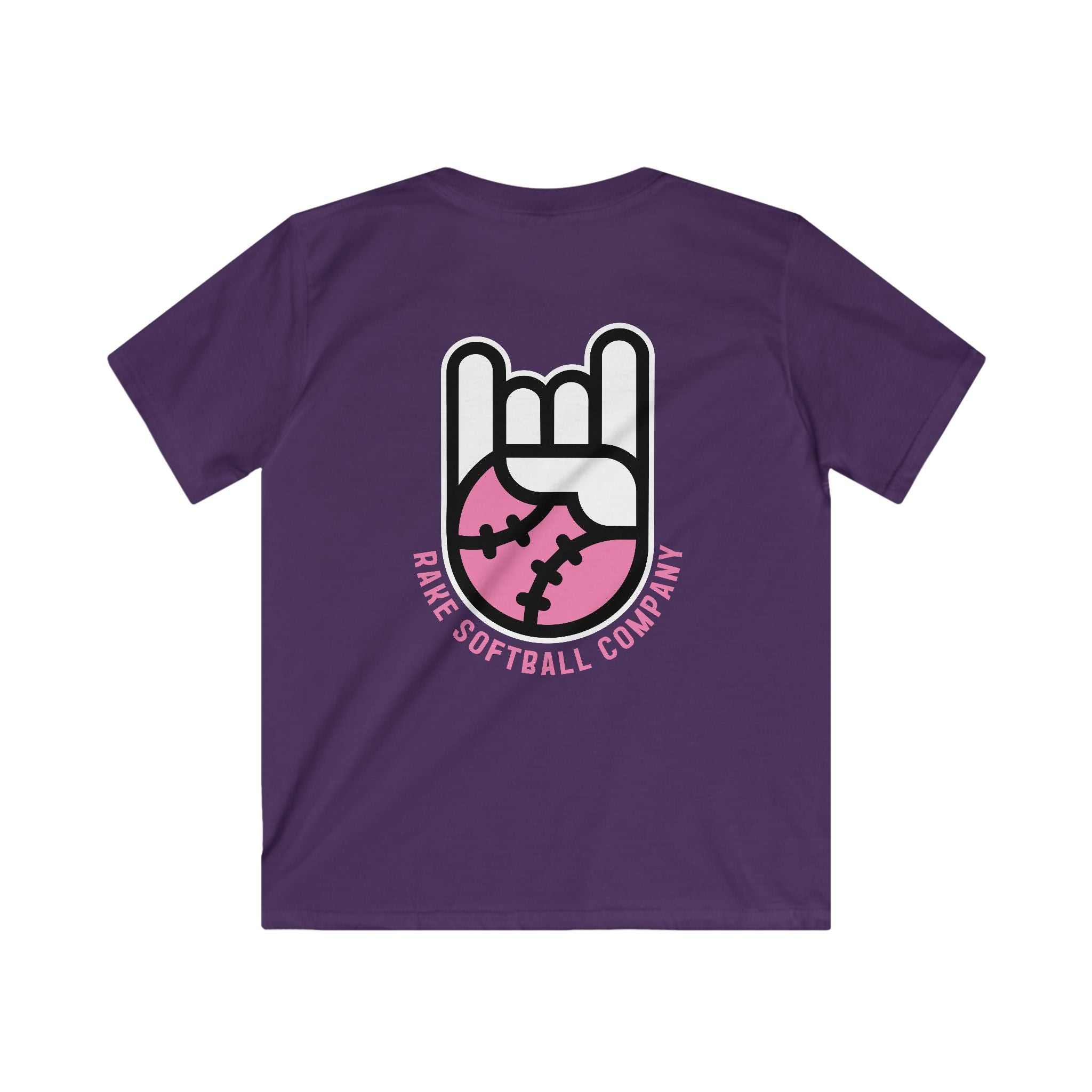 Kids Rake Softball Company Tee - Rake Baseball Company - RAKE BASEBALL | BASEBALL T-SHIRT | BASEBALL CLOTHING | GOOD VIBES ONLY
