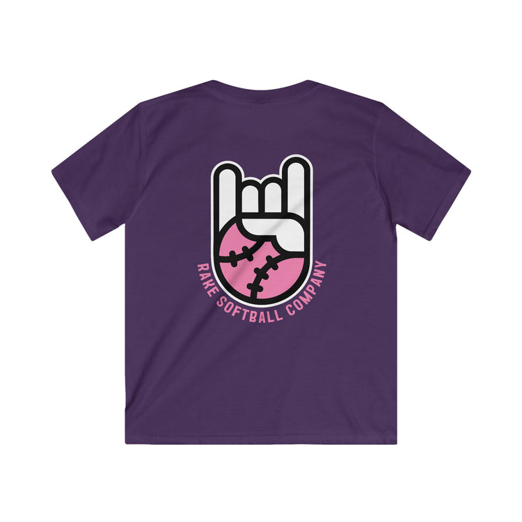 Kids Rake Softball Company Tee - Rake Baseball Company - RAKE BASEBALL | BASEBALL T-SHIRT | BASEBALL CLOTHING | GOOD VIBES ONLY