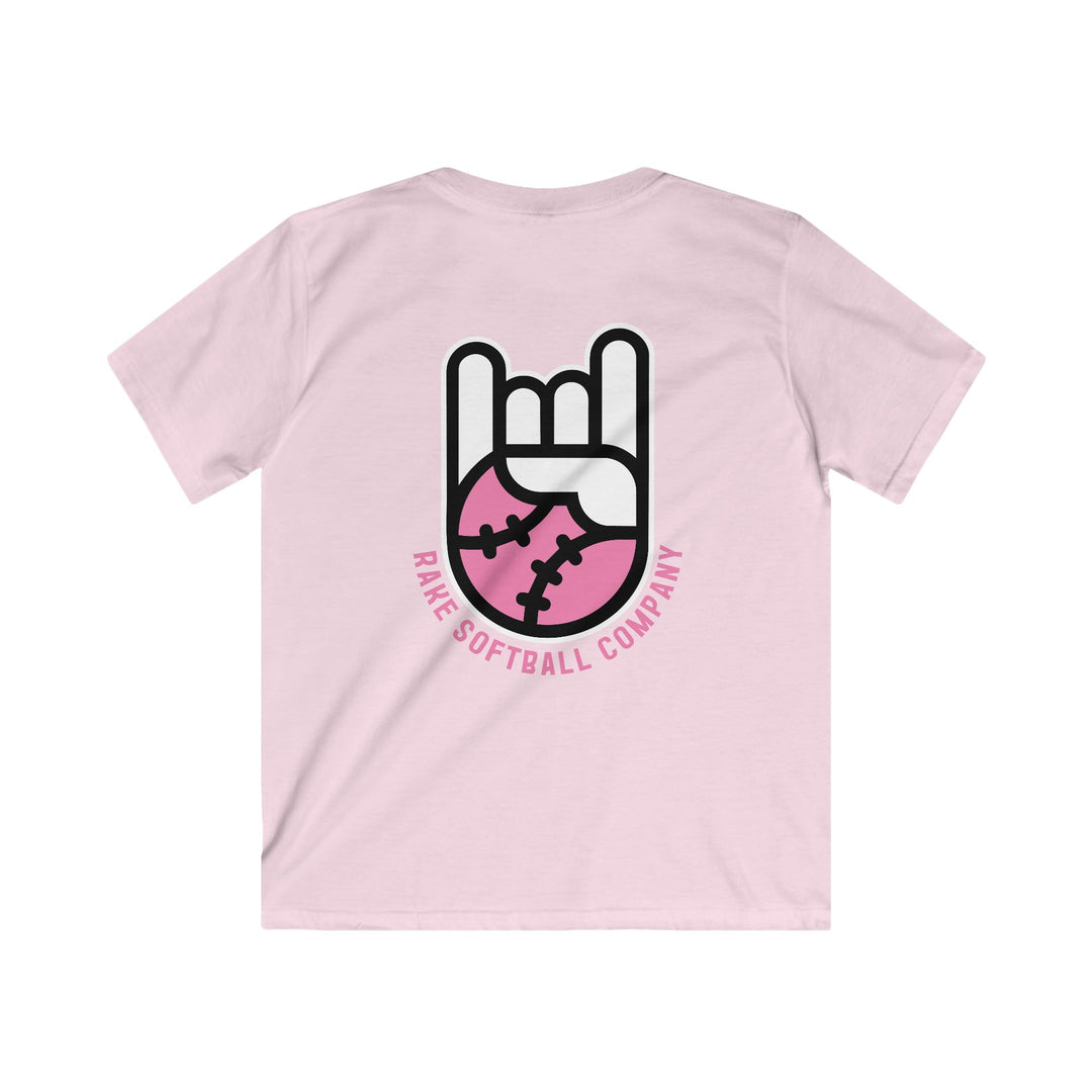 Kids Rake Softball Company Tee - Rake Baseball Company - RAKE BASEBALL | BASEBALL T-SHIRT | BASEBALL CLOTHING | GOOD VIBES ONLY