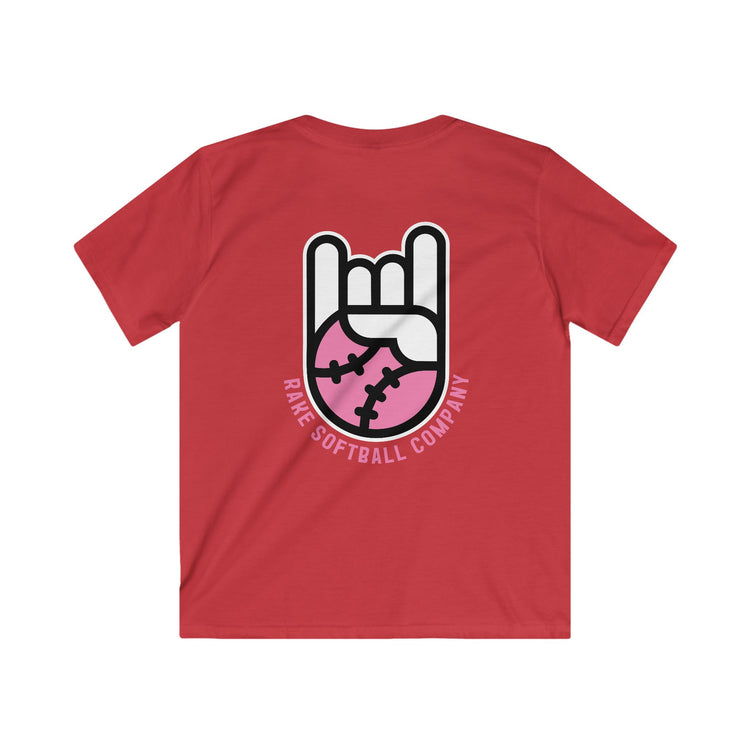 Kids Rake Softball Company Tee - Rake Baseball Company - RAKE BASEBALL | BASEBALL T-SHIRT | BASEBALL CLOTHING | GOOD VIBES ONLY