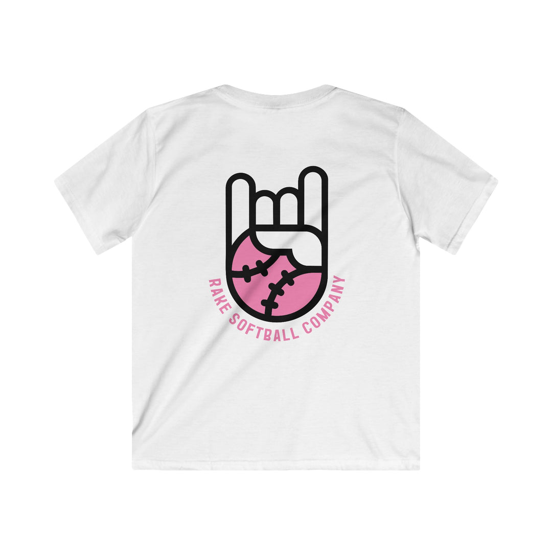 Kids Rake Softball Company Tee - Rake Baseball Company - RAKE BASEBALL | BASEBALL T-SHIRT | BASEBALL CLOTHING | GOOD VIBES ONLY