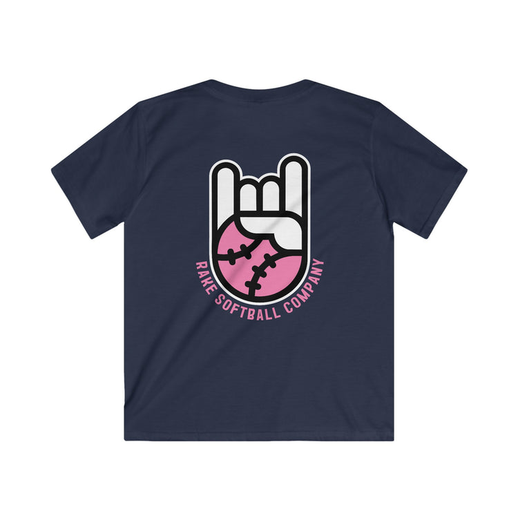 Kids Rake Softball Company Tee - Rake Baseball Company - RAKE BASEBALL | BASEBALL T-SHIRT | BASEBALL CLOTHING | GOOD VIBES ONLY