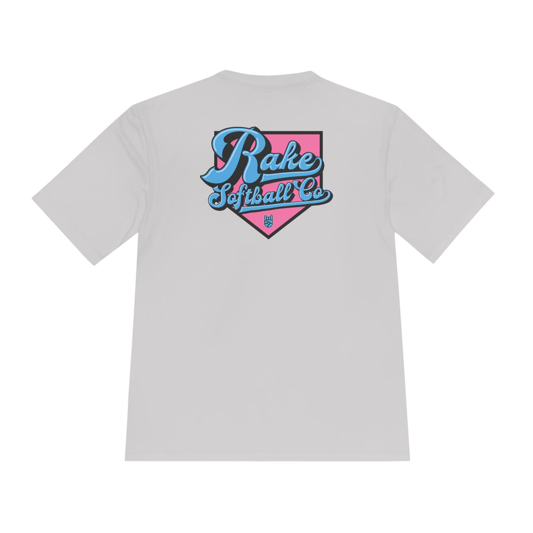 Rake Softball Co. Dry Fit Tee - Rake Baseball Company - RAKE BASEBALL | BASEBALL T-SHIRT | BASEBALL CLOTHING | GOOD VIBES ONLY