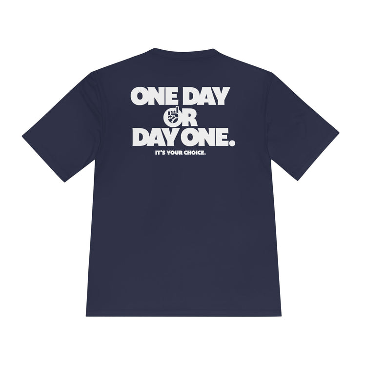 One Day or Day One Dry Fit Tee - Rake Baseball Company - RAKE BASEBALL | BASEBALL T-SHIRT | BASEBALL CLOTHING | GOOD VIBES ONLY