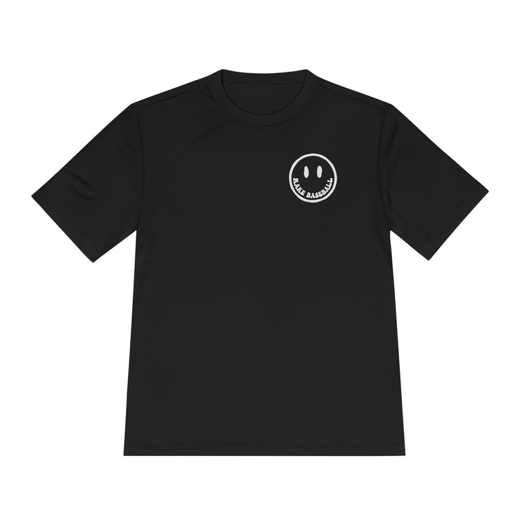 Rake Smile Dry Fit Tee - Rake Baseball Company - RAKE BASEBALL | BASEBALL T-SHIRT | BASEBALL CLOTHING | GOOD VIBES ONLY
