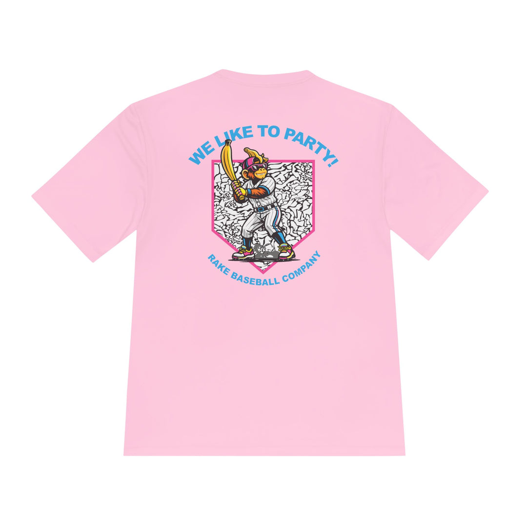Party Animals Inspired Dry Fit Tee - Rake Baseball Company - RAKE BASEBALL | BASEBALL T-SHIRT | BASEBALL CLOTHING | GOOD VIBES ONLY