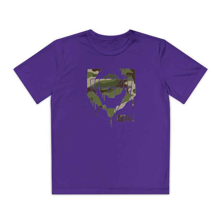 Kids Catcher's Drip Camo Dry Fit Tee - Rake Baseball Company - RAKE BASEBALL | BASEBALL T-SHIRT | BASEBALL CLOTHING | GOOD VIBES ONLY