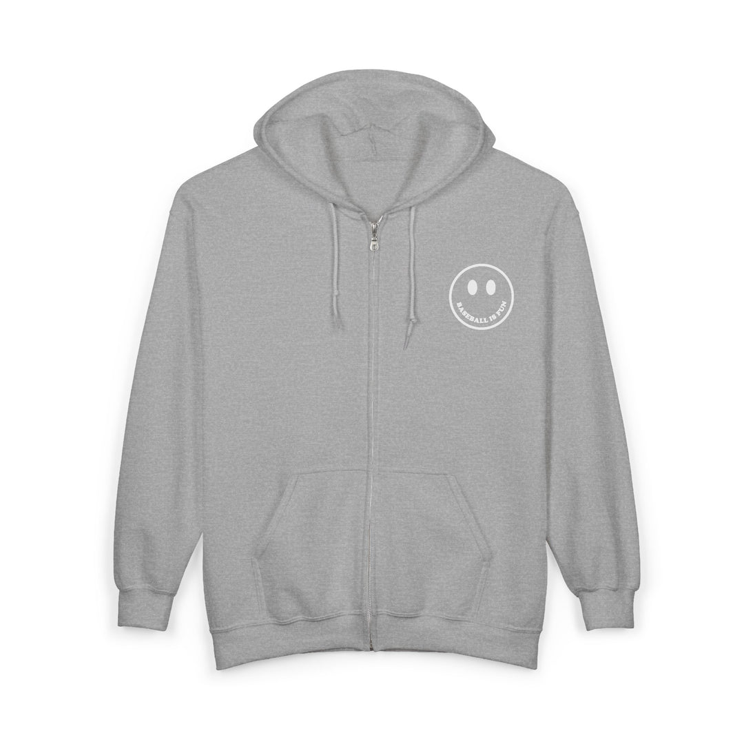 Baseball Is Fun Full Zip Hoodie