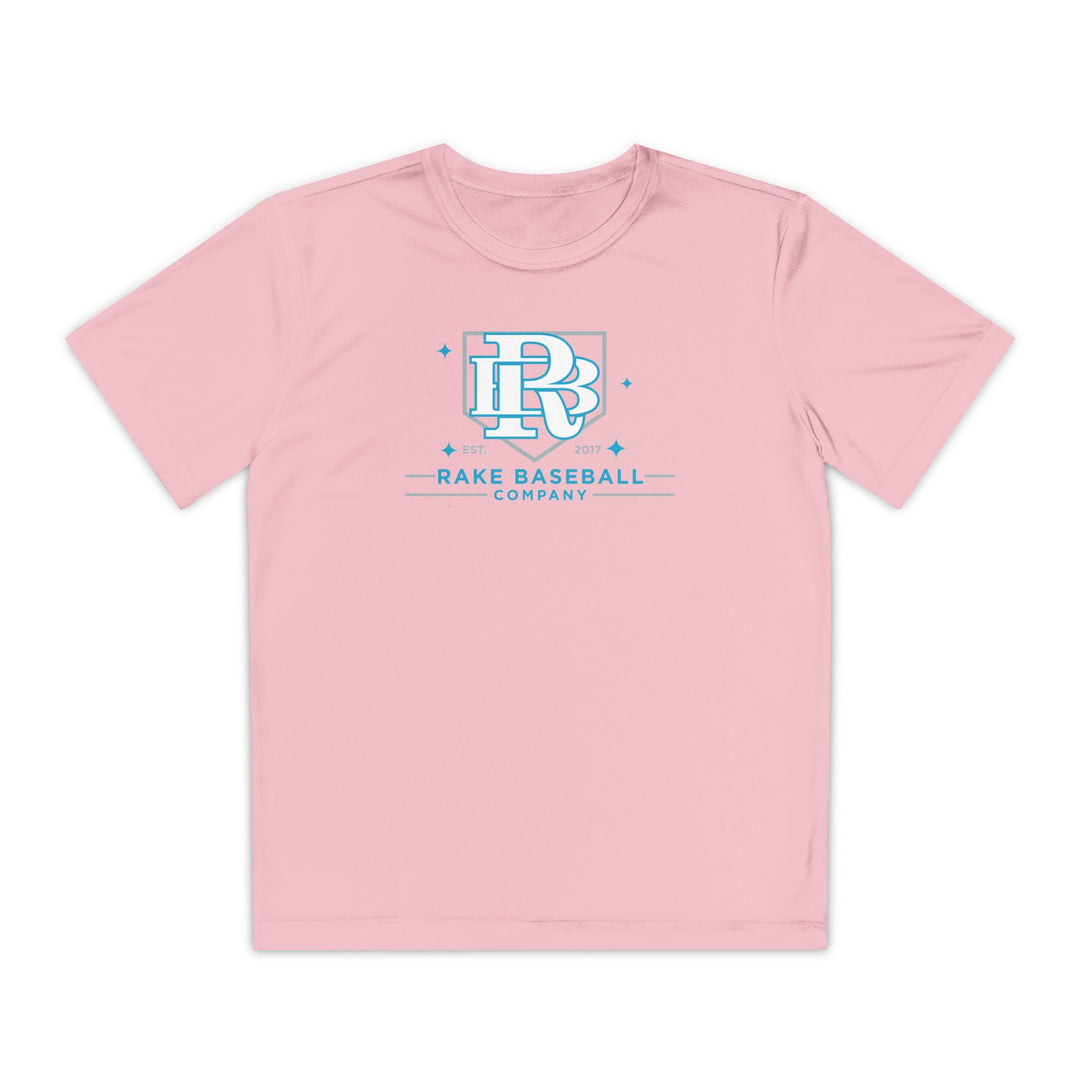 Kids Rake Baseball Homeplate Tee Dry Fit Tee - Rake Baseball Company - RAKE BASEBALL | BASEBALL T-SHIRT | BASEBALL CLOTHING | GOOD VIBES ONLY
