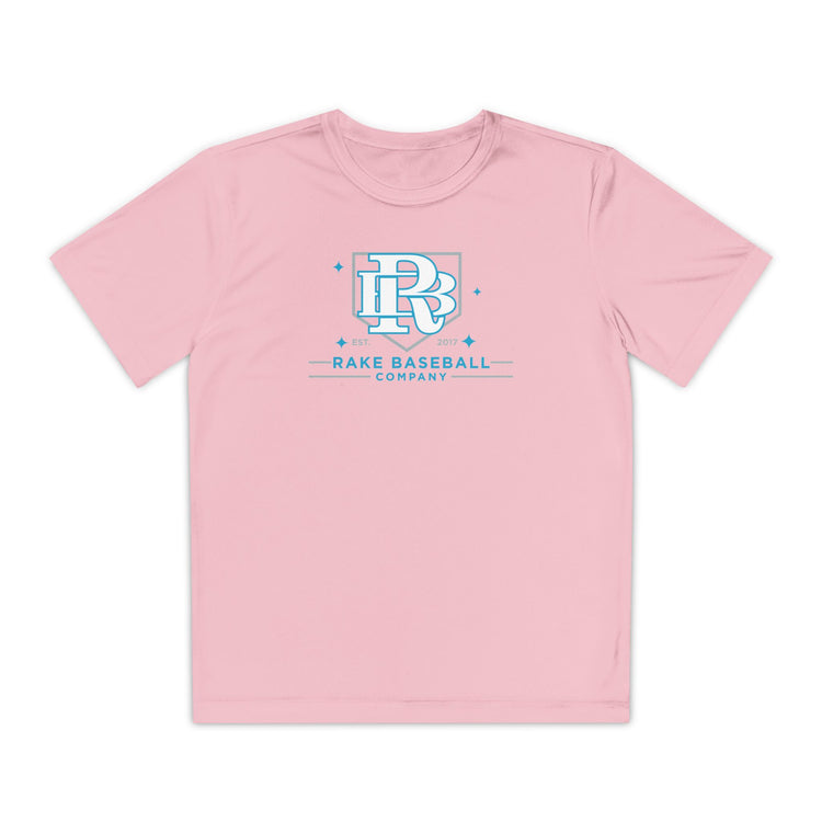 Kids Rake Baseball Homeplate Tee Dry Fit Tee - Rake Baseball Company - RAKE BASEBALL | BASEBALL T-SHIRT | BASEBALL CLOTHING | GOOD VIBES ONLY