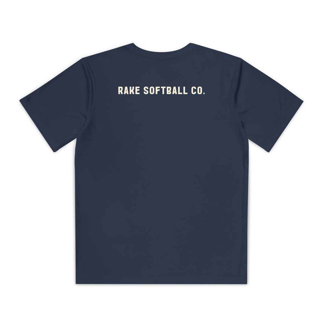 Kids Built To Rake Softball Dry Fit Tee - Rake Baseball Company - RAKE BASEBALL | BASEBALL T-SHIRT | BASEBALL CLOTHING | GOOD VIBES ONLY