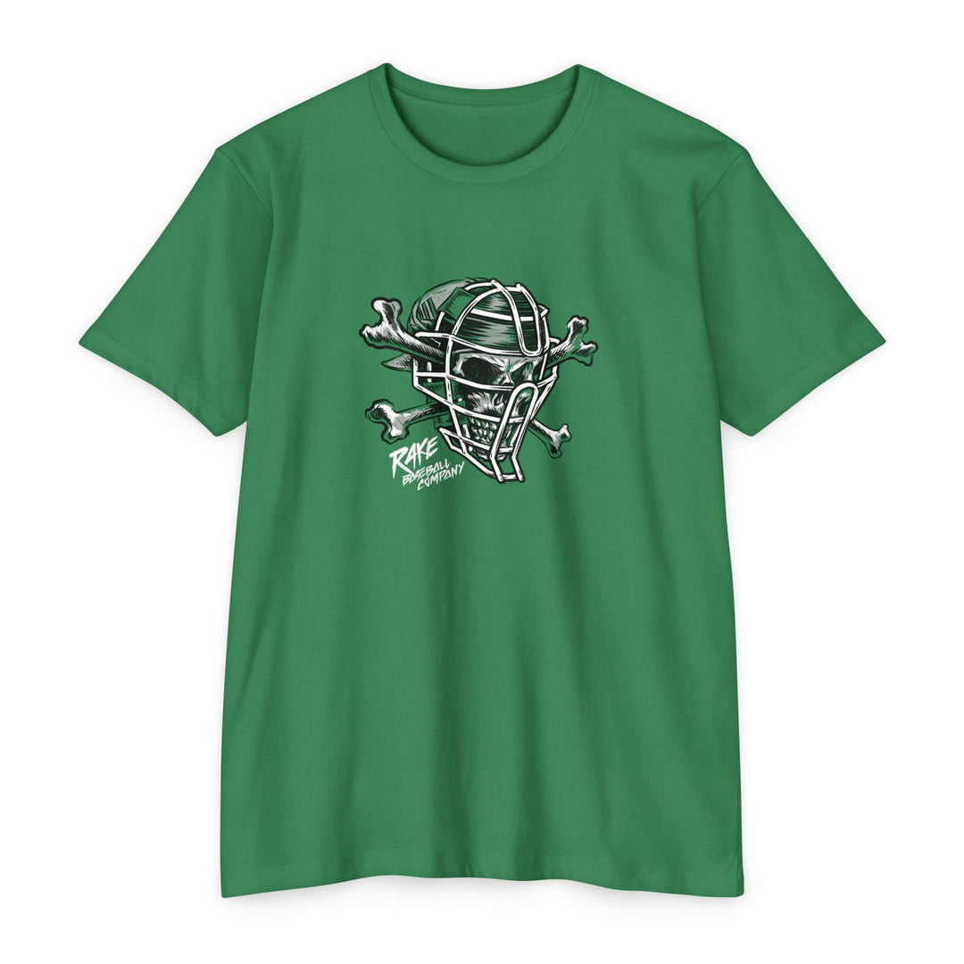 Skull & Bones Catching Tee - Rake Baseball Company - RAKE BASEBALL | BASEBALL T-SHIRT | BASEBALL CLOTHING | GOOD VIBES ONLY