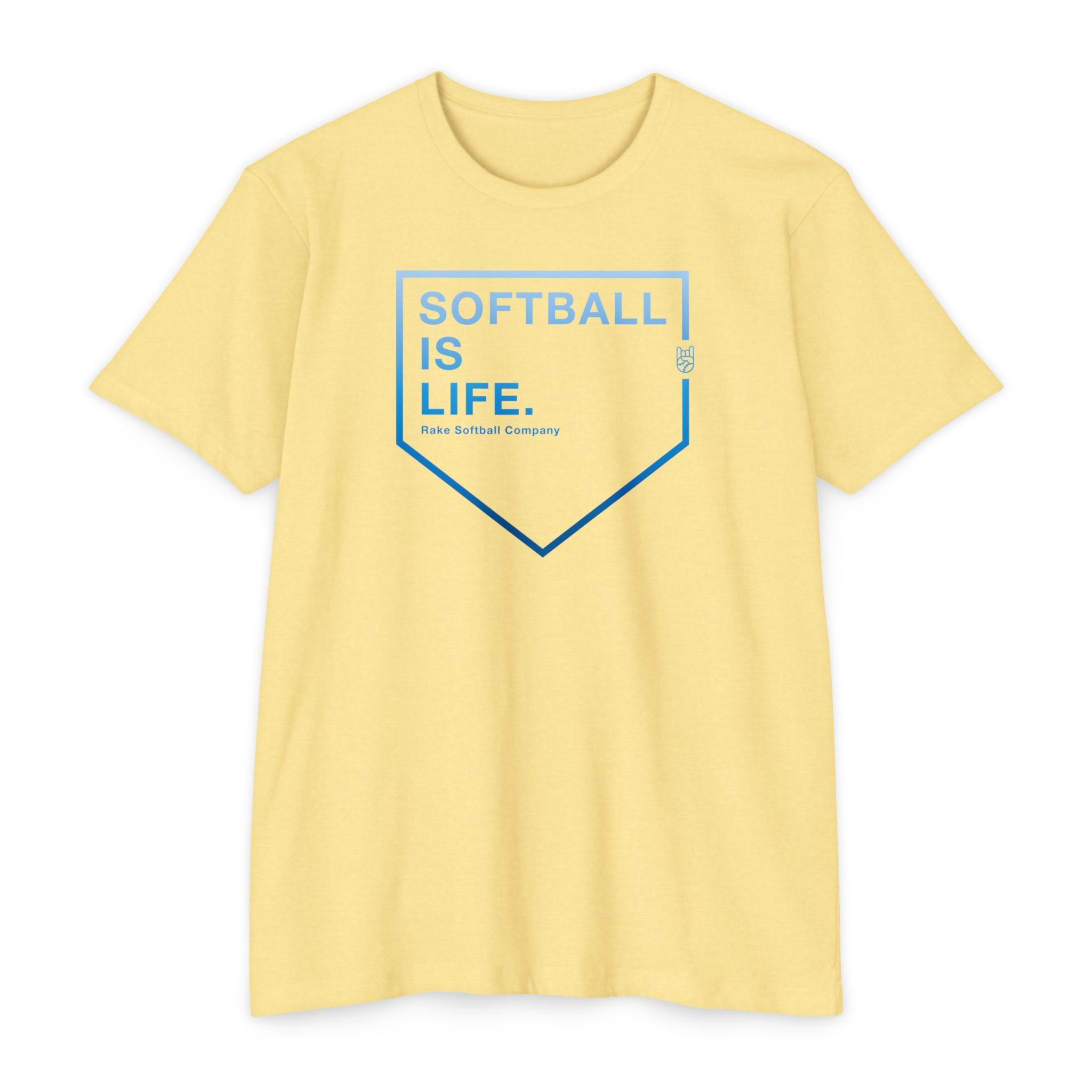 Softball Is Life Tee - Rake Baseball Company - RAKE BASEBALL | BASEBALL T-SHIRT | BASEBALL CLOTHING | GOOD VIBES ONLY