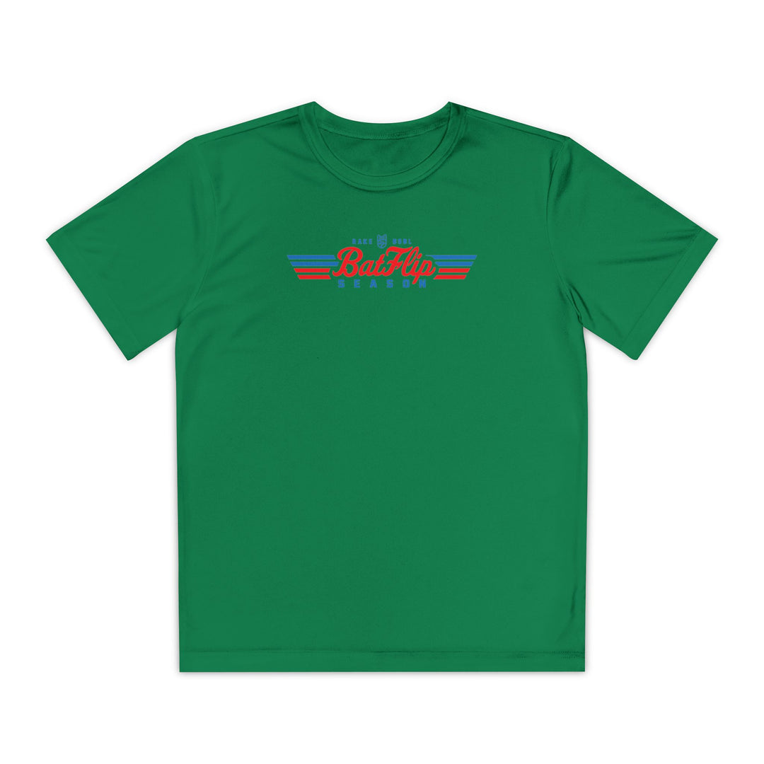 Kids Bat Flip Season Dry Fit Tee