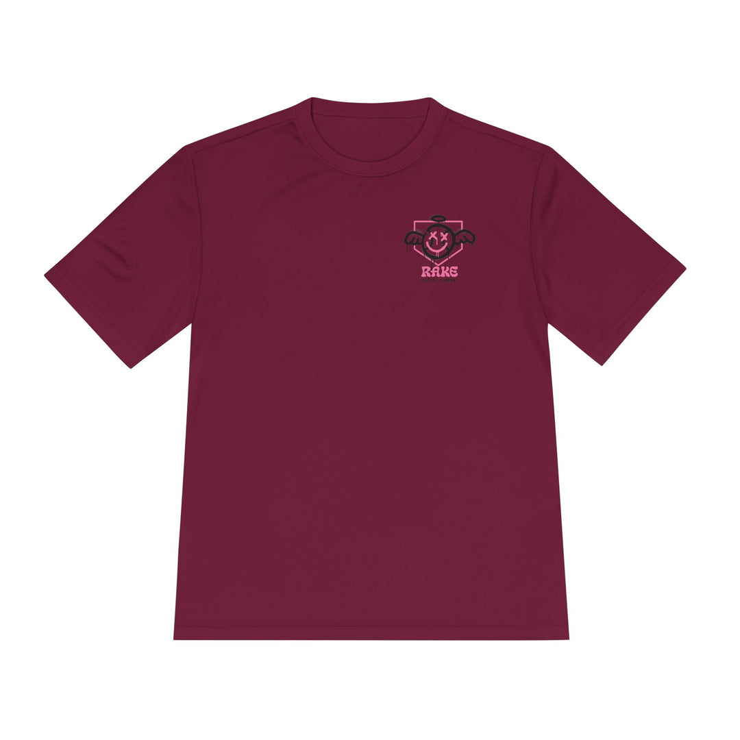 She Angel Drip Softball Dry Fit Tee - Rake Baseball Company - RAKE BASEBALL | BASEBALL T-SHIRT | BASEBALL CLOTHING | GOOD VIBES ONLY