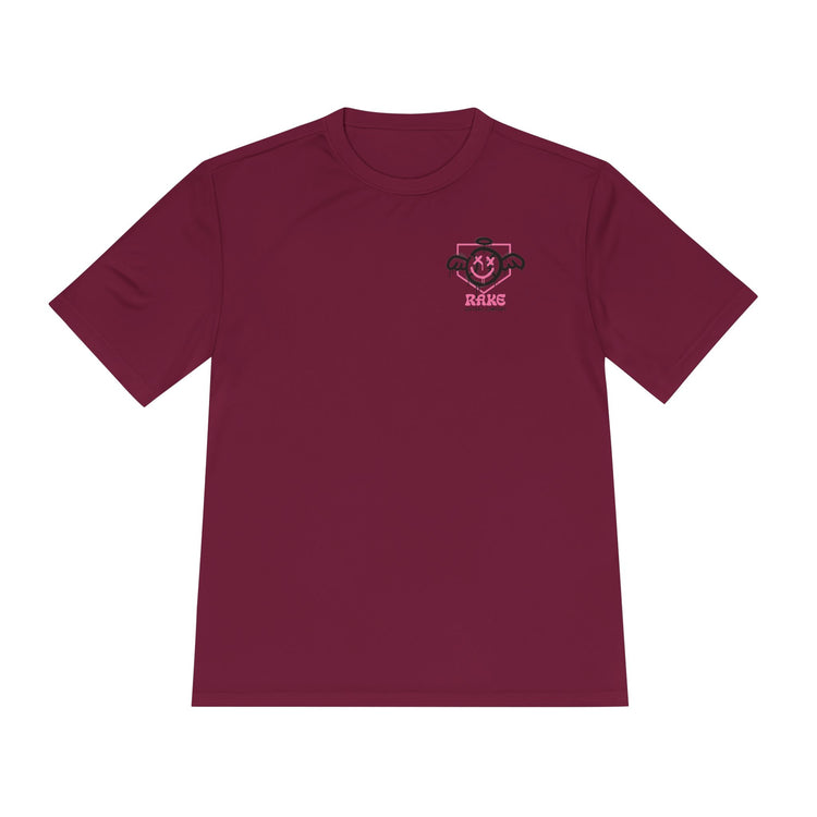 She Angel Drip Softball Dry Fit Tee - Rake Baseball Company - RAKE BASEBALL | BASEBALL T-SHIRT | BASEBALL CLOTHING | GOOD VIBES ONLY