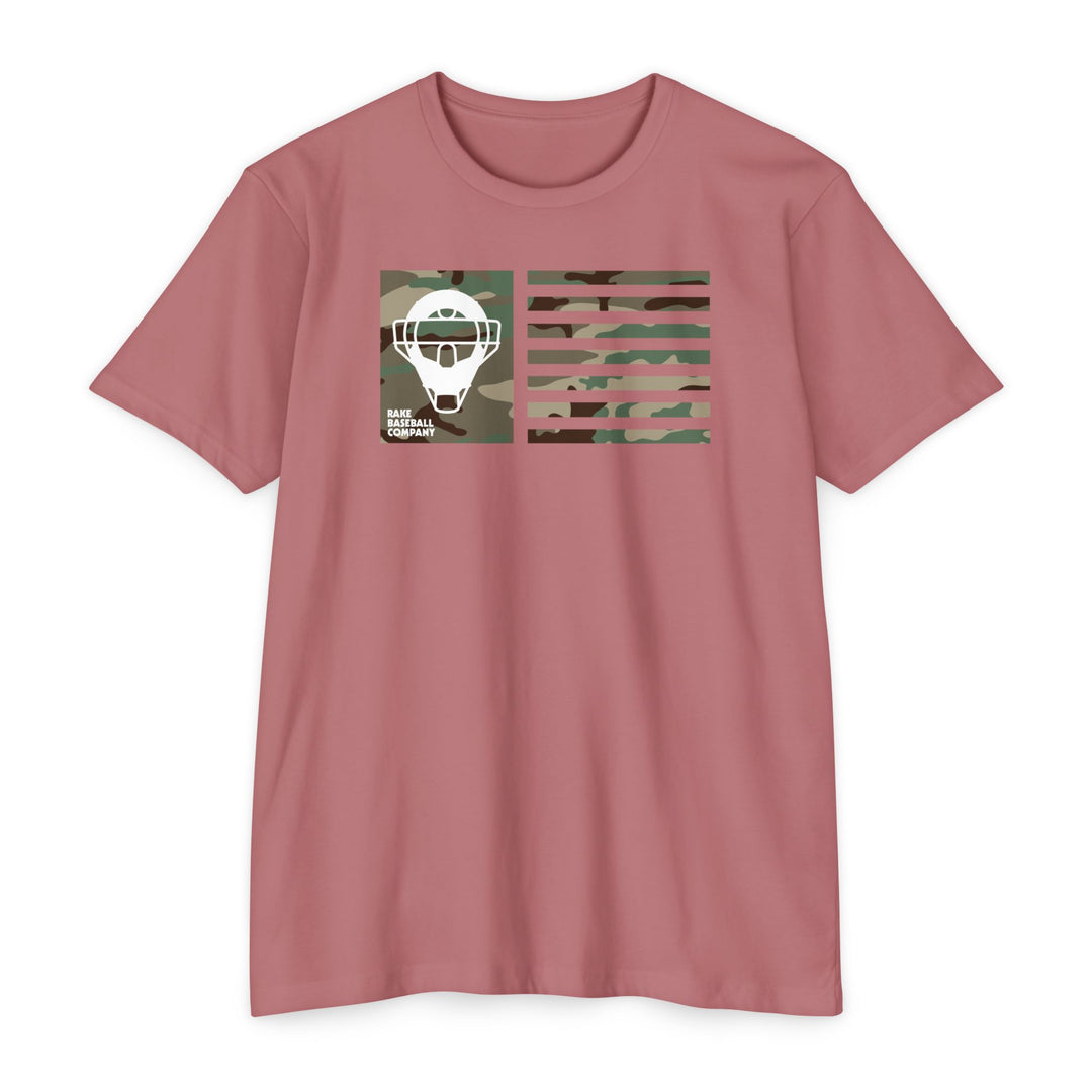 Camo Catcher's Mask Flag Tee
