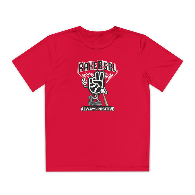 Kids Always Positive Vibes Dry Fit Tee - Rake Baseball Company - RAKE BASEBALL | BASEBALL T-SHIRT | BASEBALL CLOTHING | GOOD VIBES ONLY