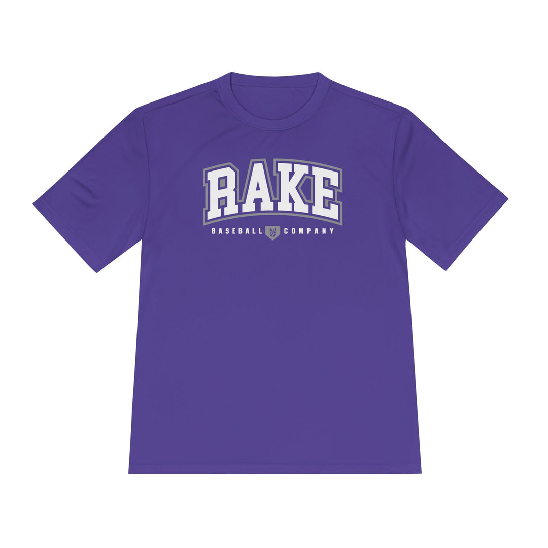 Rake Collegiate Baseball Dry Fit Tee - Rake Baseball Company - RAKE BASEBALL | BASEBALL T-SHIRT | BASEBALL CLOTHING | GOOD VIBES ONLY
