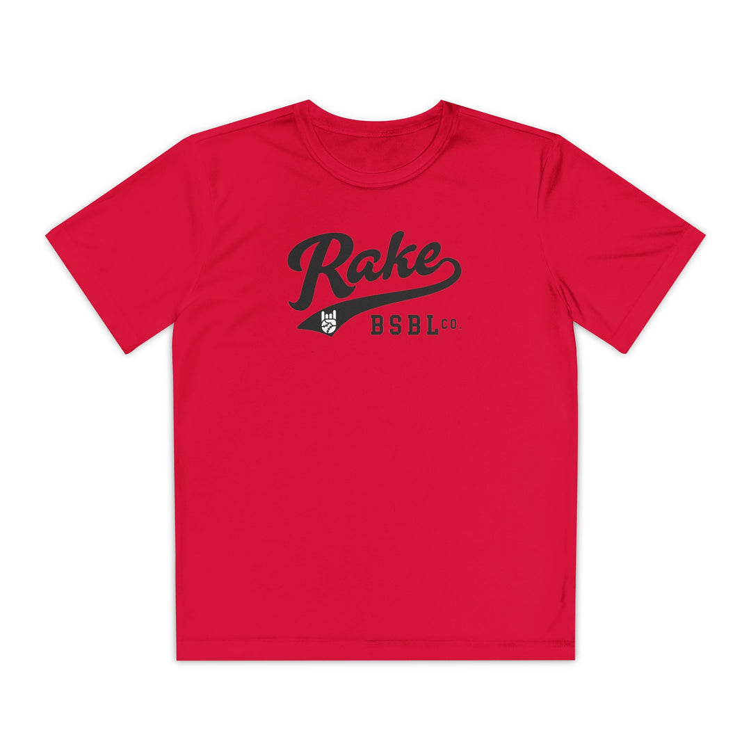 Kids Rake Script Dry Fit Tee - Rake Baseball Company - RAKE BASEBALL | BASEBALL T-SHIRT | BASEBALL CLOTHING | GOOD VIBES ONLY