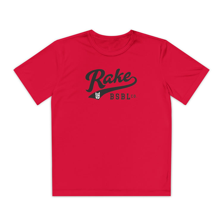 Kids Rake Script Dry Fit Tee - Rake Baseball Company - RAKE BASEBALL | BASEBALL T-SHIRT | BASEBALL CLOTHING | GOOD VIBES ONLY