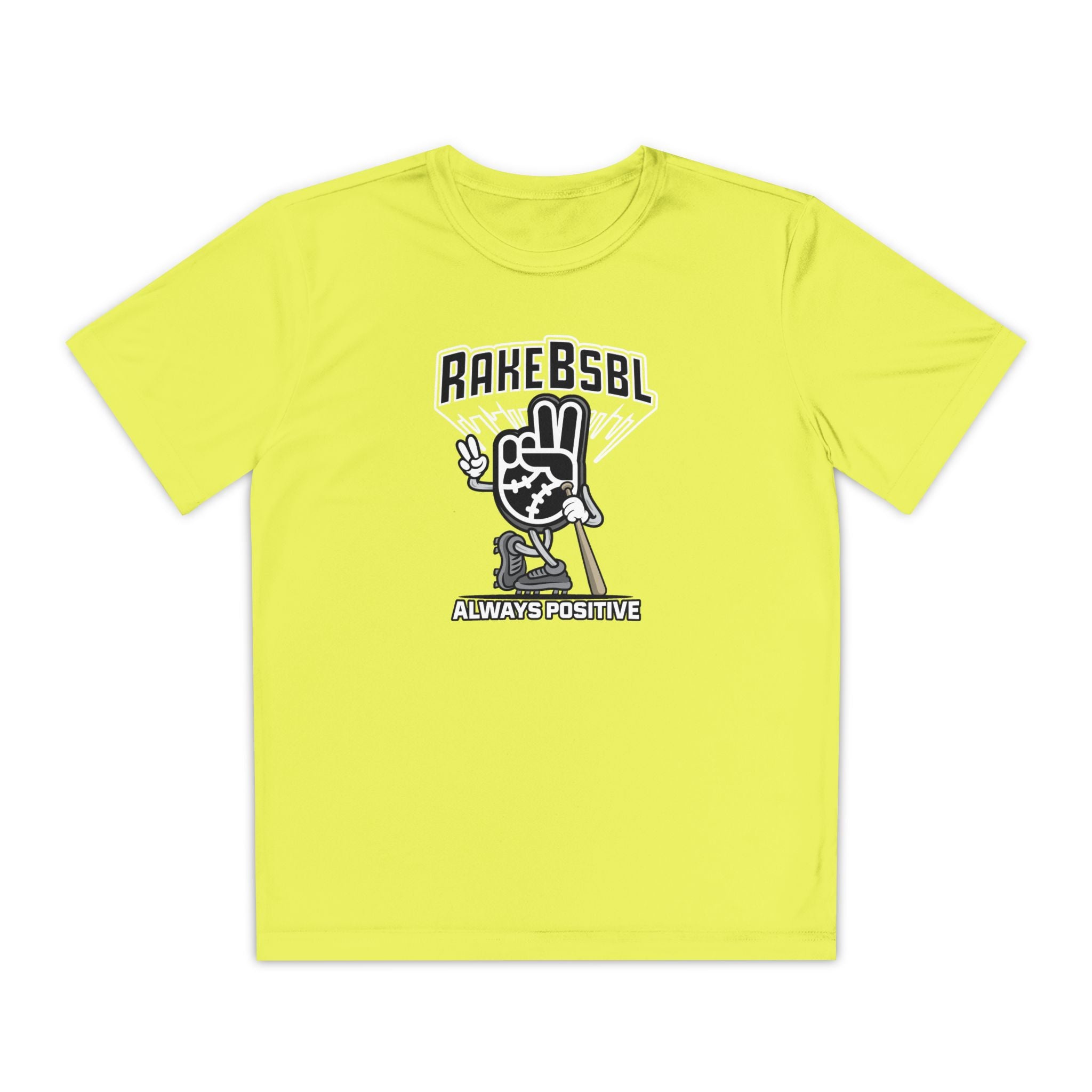 Kids Always Positive Vibes Dry Fit Tee - Rake Baseball Company - RAKE BASEBALL | BASEBALL T-SHIRT | BASEBALL CLOTHING | GOOD VIBES ONLY