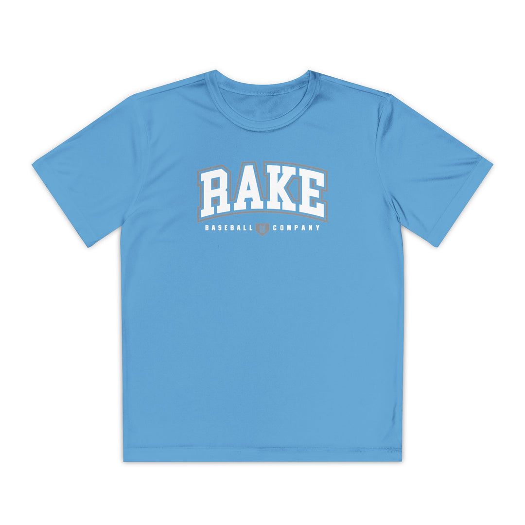 Kids Rake Collegiate Dry Fit Tee - Rake Baseball Company - RAKE BASEBALL | BASEBALL T-SHIRT | BASEBALL CLOTHING | GOOD VIBES ONLY