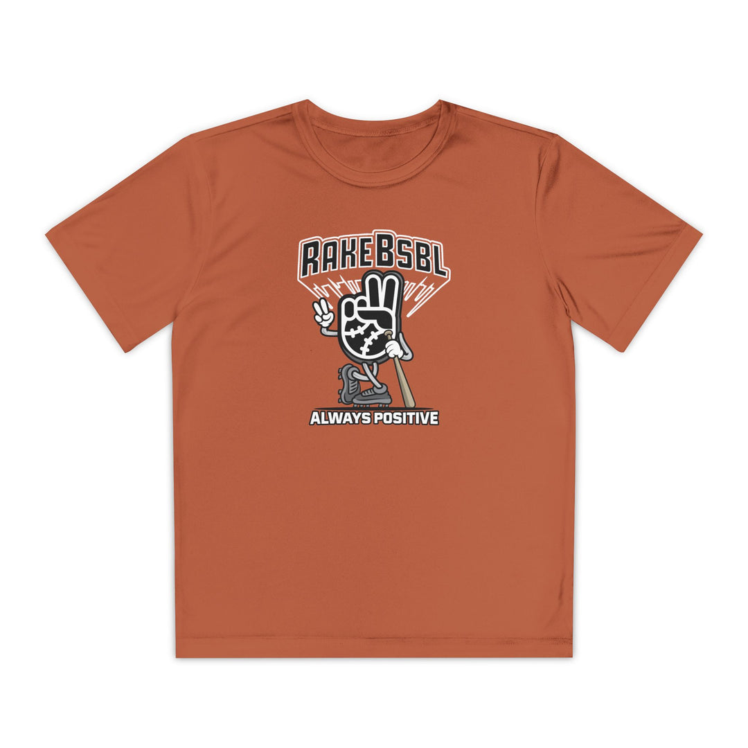 Kids Always Positive Vibes Dry Fit Tee - Rake Baseball Company - RAKE BASEBALL | BASEBALL T-SHIRT | BASEBALL CLOTHING | GOOD VIBES ONLY