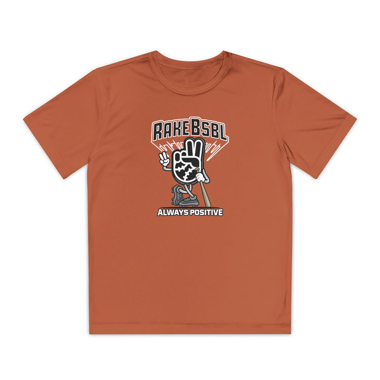 Kids Always Positive Vibes Dry Fit Tee - Rake Baseball Company - RAKE BASEBALL | BASEBALL T-SHIRT | BASEBALL CLOTHING | GOOD VIBES ONLY