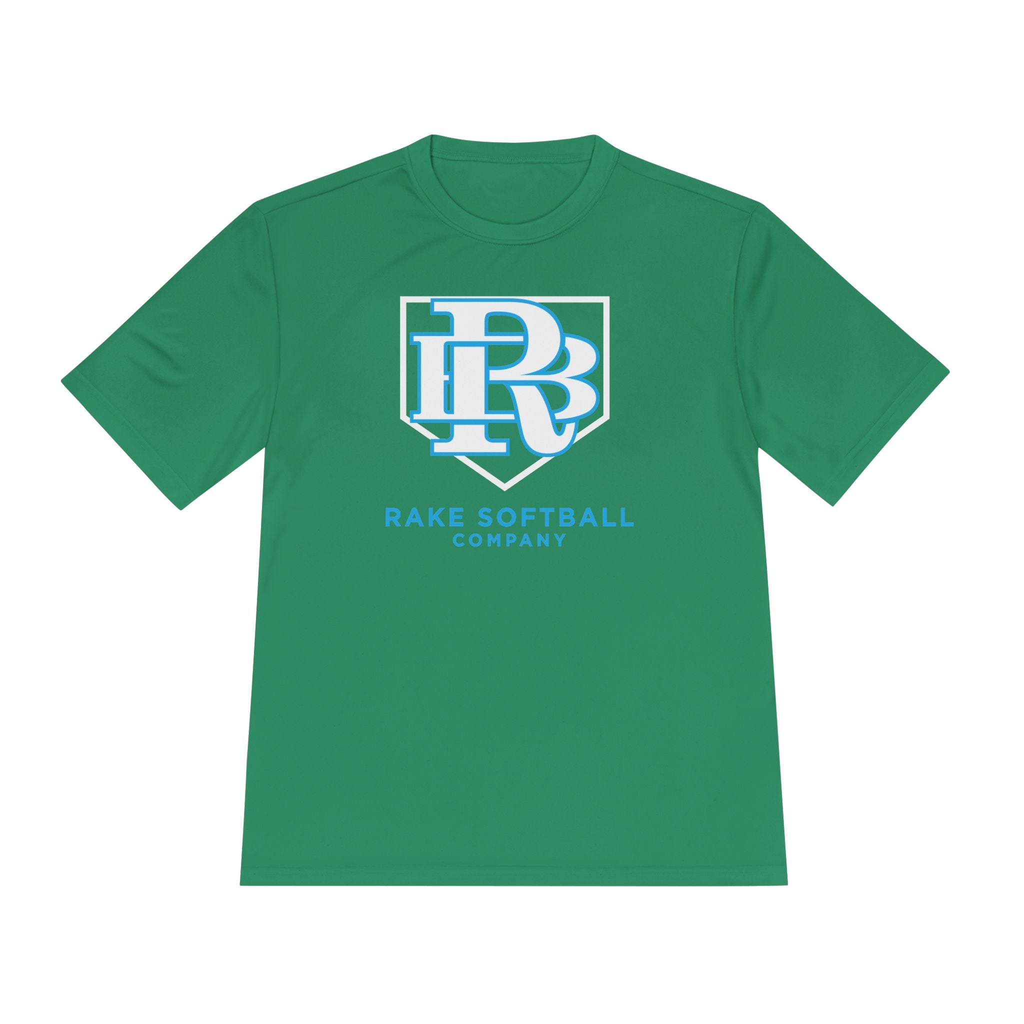 RB Homeplate Softball Dry Fit Tee - Rake Baseball Company - RAKE BASEBALL | BASEBALL T-SHIRT | BASEBALL CLOTHING | GOOD VIBES ONLY