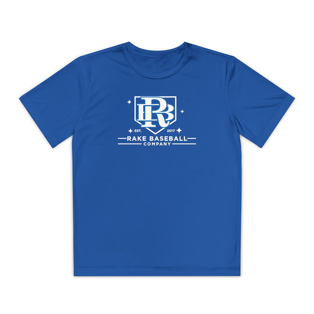 Kids Rake Baseball Homeplate Tee Dry Fit Tee - Rake Baseball Company - RAKE BASEBALL | BASEBALL T-SHIRT | BASEBALL CLOTHING | GOOD VIBES ONLY