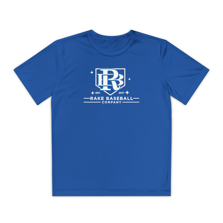 Kids Rake Baseball Homeplate Tee Dry Fit Tee - Rake Baseball Company - RAKE BASEBALL | BASEBALL T-SHIRT | BASEBALL CLOTHING | GOOD VIBES ONLY