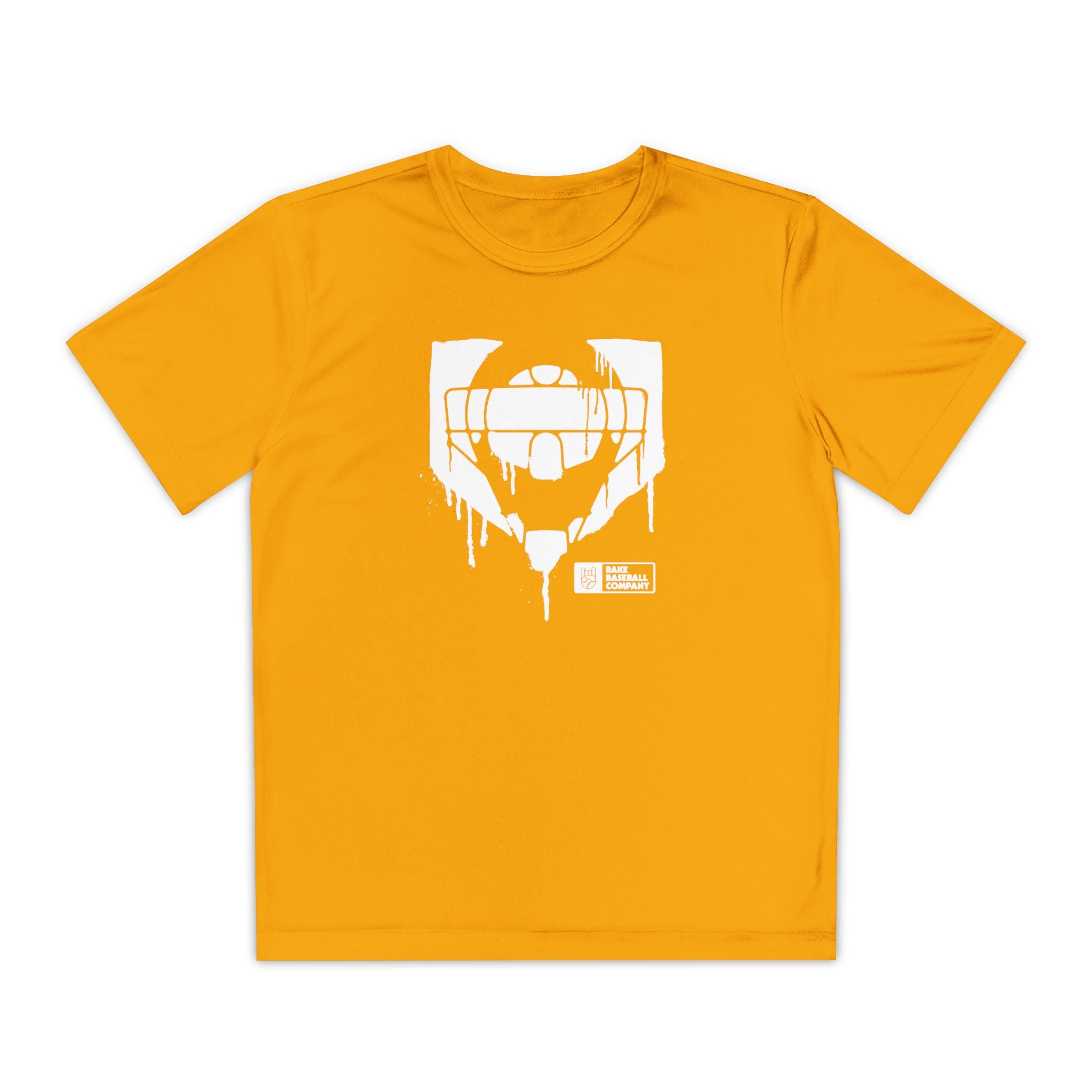 Kids Catcher's Drip Dry Fit Tee - Rake Baseball Company - RAKE BASEBALL | BASEBALL T-SHIRT | BASEBALL CLOTHING | GOOD VIBES ONLY