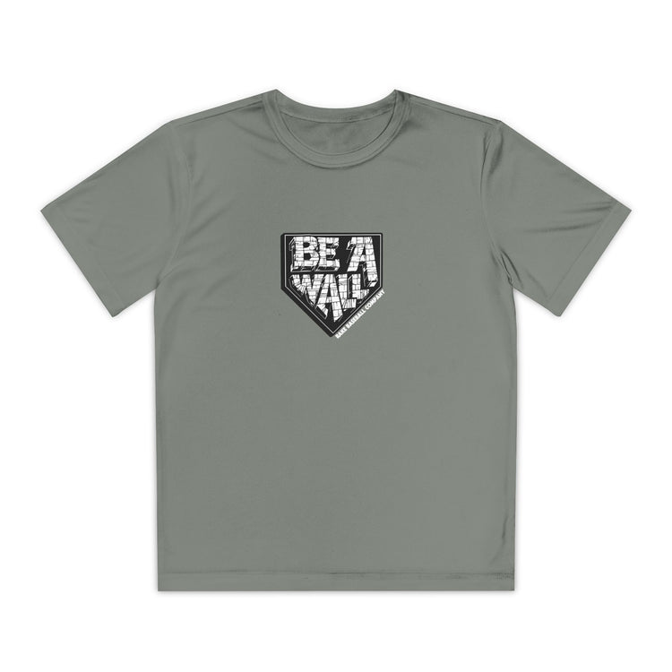 Kids Be A Wall Dry Fit Tee - Rake Baseball Company - RAKE BASEBALL | BASEBALL T-SHIRT | BASEBALL CLOTHING | GOOD VIBES ONLY