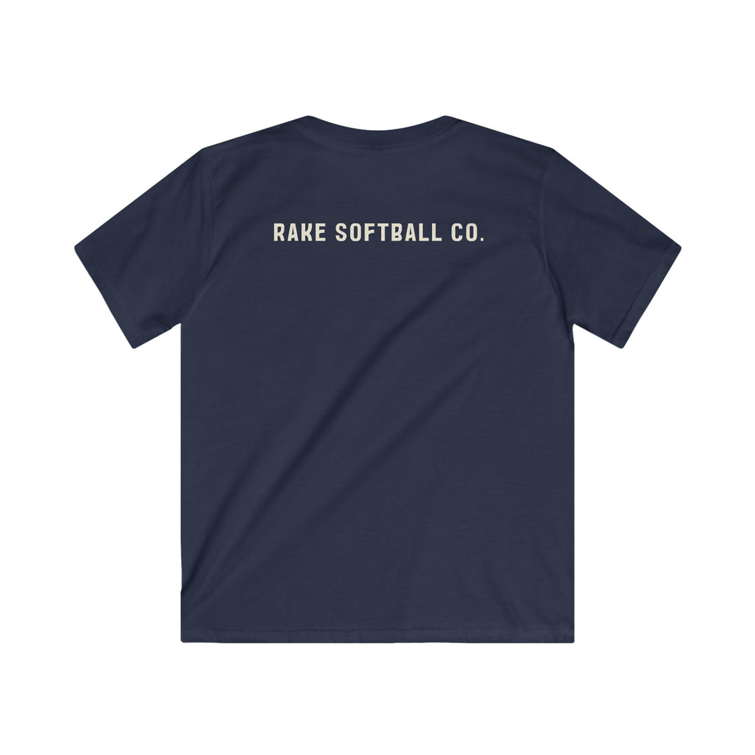 Kids Built To Rake Softball Tee - Rake Baseball Company - RAKE BASEBALL | BASEBALL T-SHIRT | BASEBALL CLOTHING | GOOD VIBES ONLY