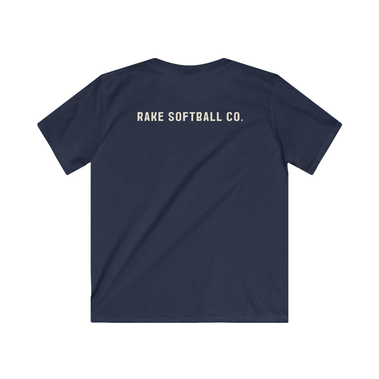 Kids Built To Rake Softball Tee - Rake Baseball Company - RAKE BASEBALL | BASEBALL T-SHIRT | BASEBALL CLOTHING | GOOD VIBES ONLY