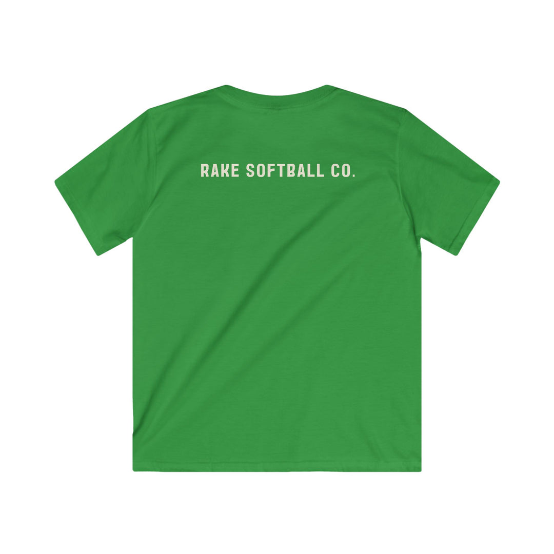 Kids Built To Rake Softball Tee - Rake Baseball Company - RAKE BASEBALL | BASEBALL T-SHIRT | BASEBALL CLOTHING | GOOD VIBES ONLY