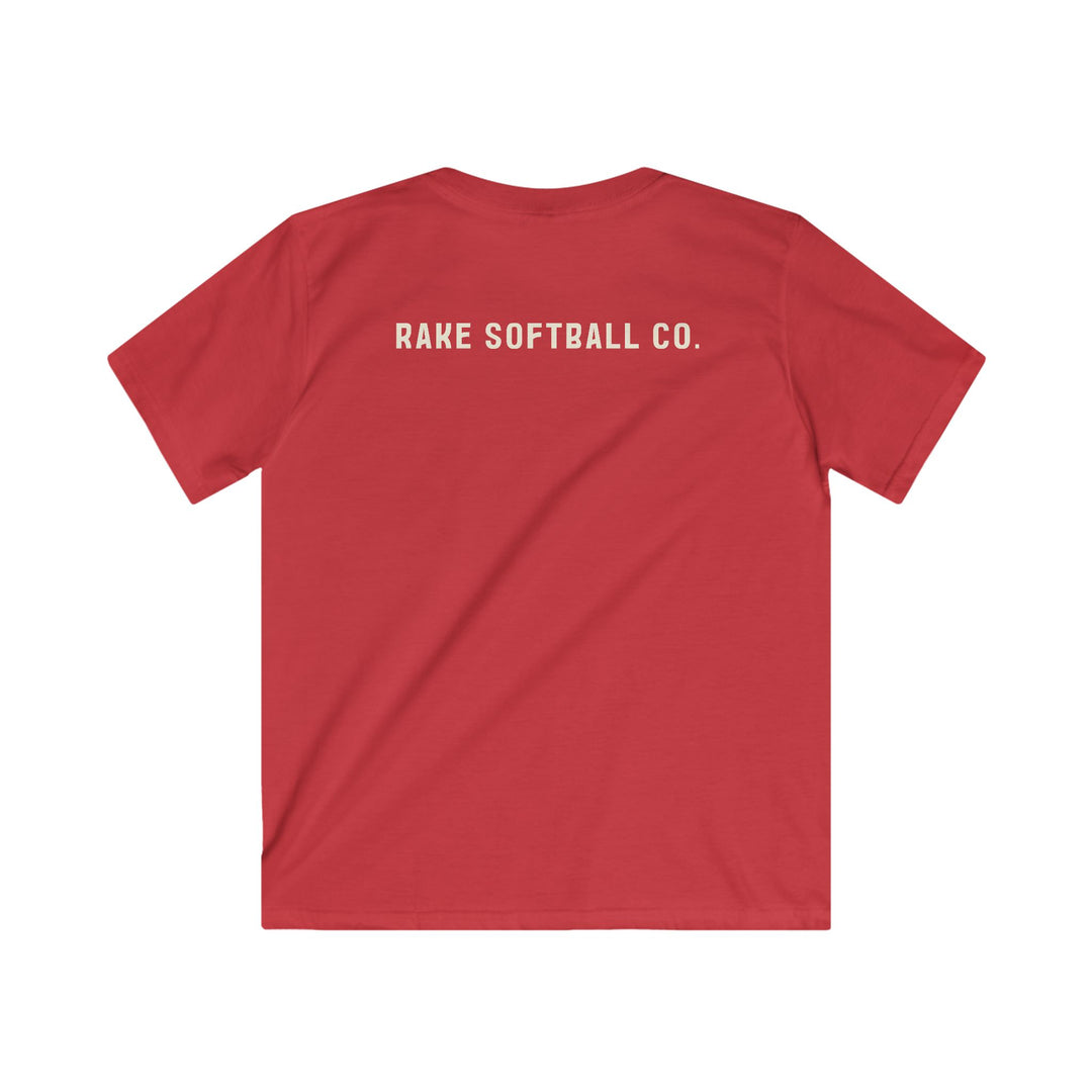 Kids Built To Rake Softball Tee - Rake Baseball Company - RAKE BASEBALL | BASEBALL T-SHIRT | BASEBALL CLOTHING | GOOD VIBES ONLY
