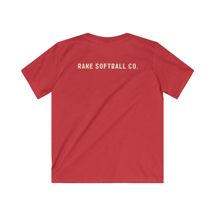 Kids Built To Rake Softball Tee - Rake Baseball Company - RAKE BASEBALL | BASEBALL T-SHIRT | BASEBALL CLOTHING | GOOD VIBES ONLY