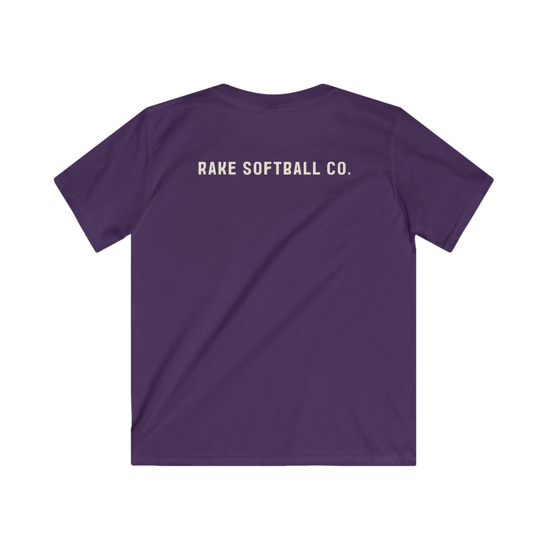 Kids Built To Rake Softball Tee - Rake Baseball Company - RAKE BASEBALL | BASEBALL T-SHIRT | BASEBALL CLOTHING | GOOD VIBES ONLY