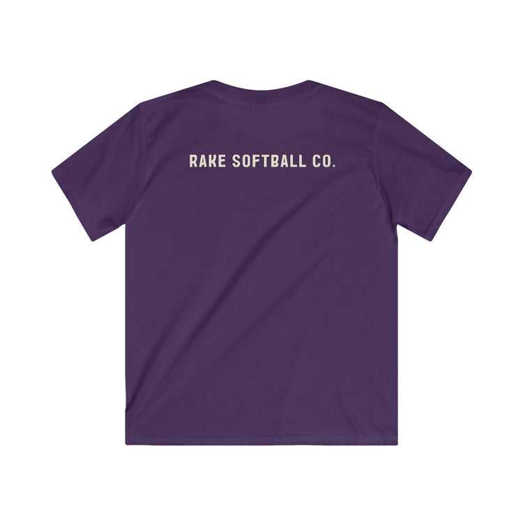 Kids Built To Rake Softball Tee - Rake Baseball Company - RAKE BASEBALL | BASEBALL T-SHIRT | BASEBALL CLOTHING | GOOD VIBES ONLY