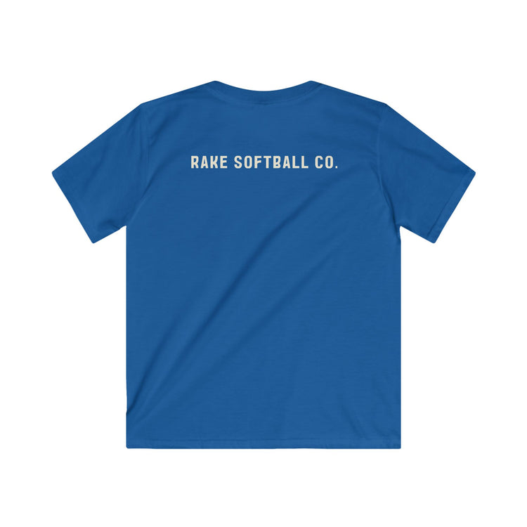Kids Built To Rake Softball Tee - Rake Baseball Company - RAKE BASEBALL | BASEBALL T-SHIRT | BASEBALL CLOTHING | GOOD VIBES ONLY