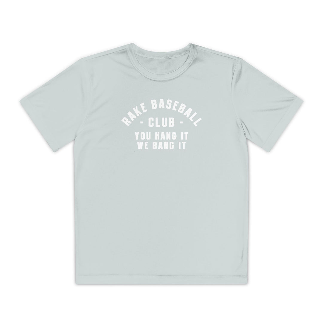 Kids Rake Baseball Club Dry Fit Tee - Rake Baseball Company - RAKE BASEBALL | BASEBALL T-SHIRT | BASEBALL CLOTHING | GOOD VIBES ONLY