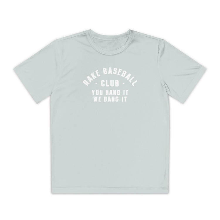 Kids Rake Baseball Club Dry Fit Tee - Rake Baseball Company - RAKE BASEBALL | BASEBALL T-SHIRT | BASEBALL CLOTHING | GOOD VIBES ONLY