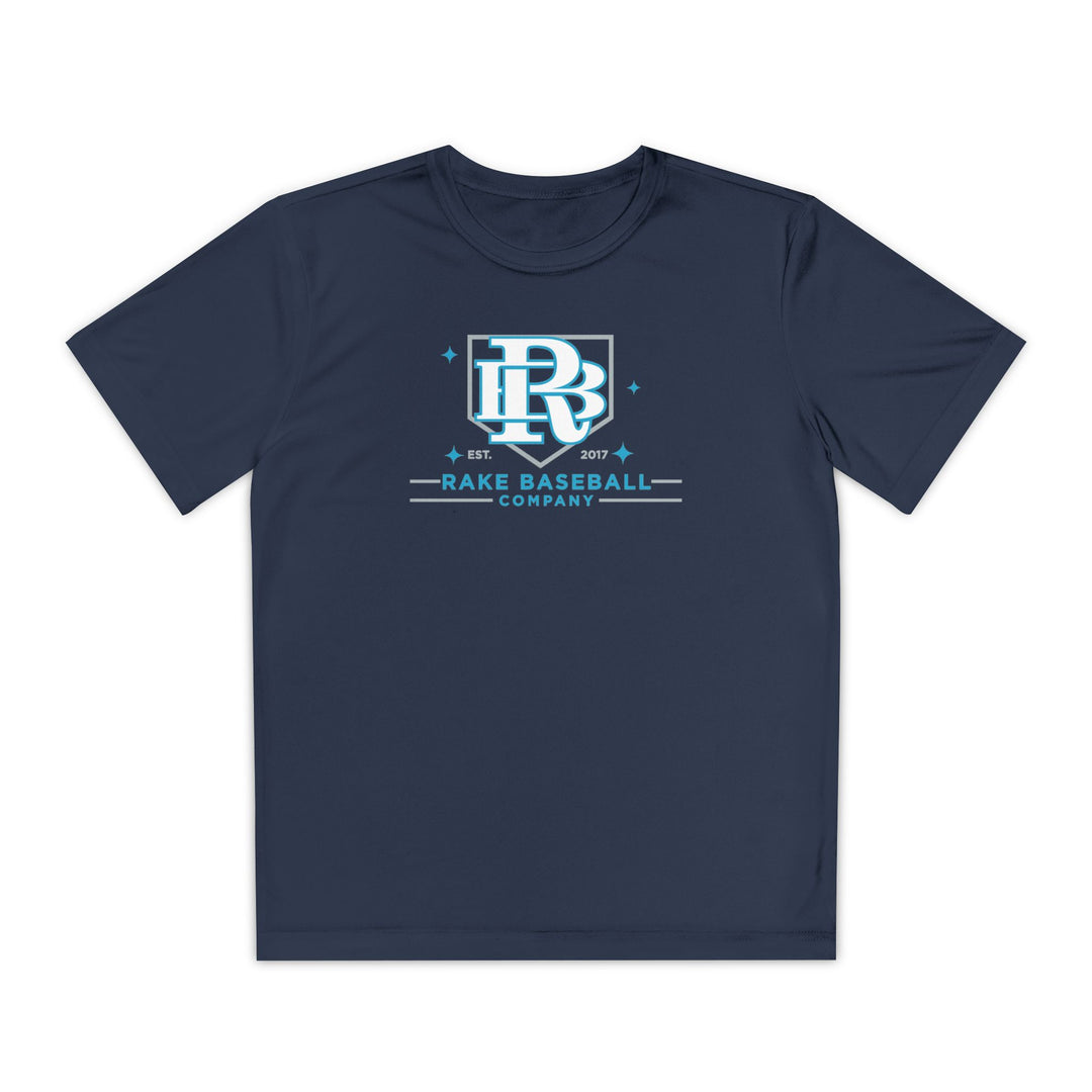 Kids Rake Baseball Homeplate Tee Dry Fit Tee - Rake Baseball Company - RAKE BASEBALL | BASEBALL T-SHIRT | BASEBALL CLOTHING | GOOD VIBES ONLY