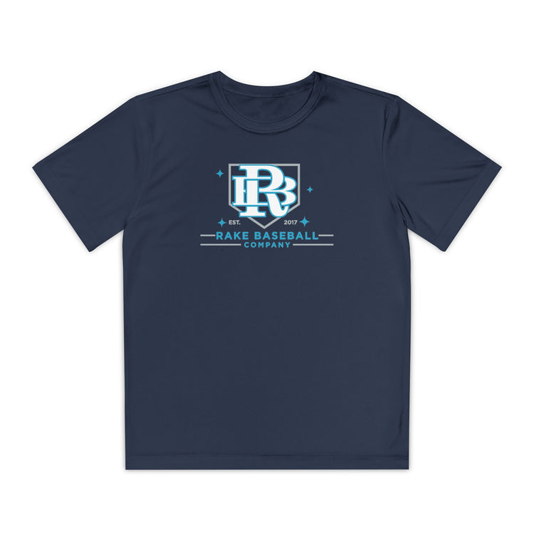Kids Rake Baseball Homeplate Tee Dry Fit Tee - Rake Baseball Company - RAKE BASEBALL | BASEBALL T-SHIRT | BASEBALL CLOTHING | GOOD VIBES ONLY