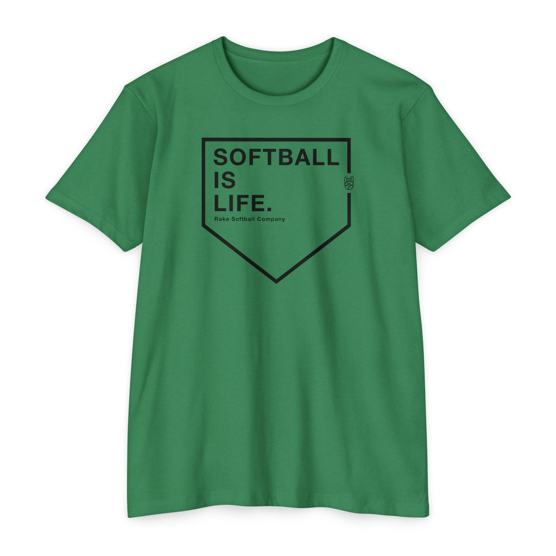 Softball Is Life Tee - Rake Baseball Company - RAKE BASEBALL | BASEBALL T-SHIRT | BASEBALL CLOTHING | GOOD VIBES ONLY