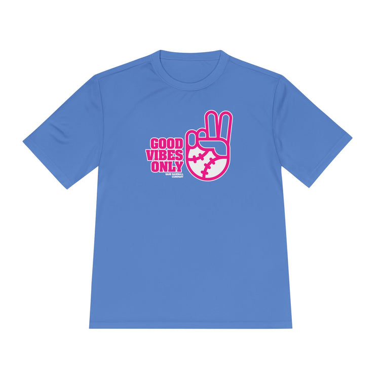 Good Vibes Only Dry Fit Tee - Rake Baseball Company - RAKE BASEBALL | BASEBALL T-SHIRT | BASEBALL CLOTHING | GOOD VIBES ONLY