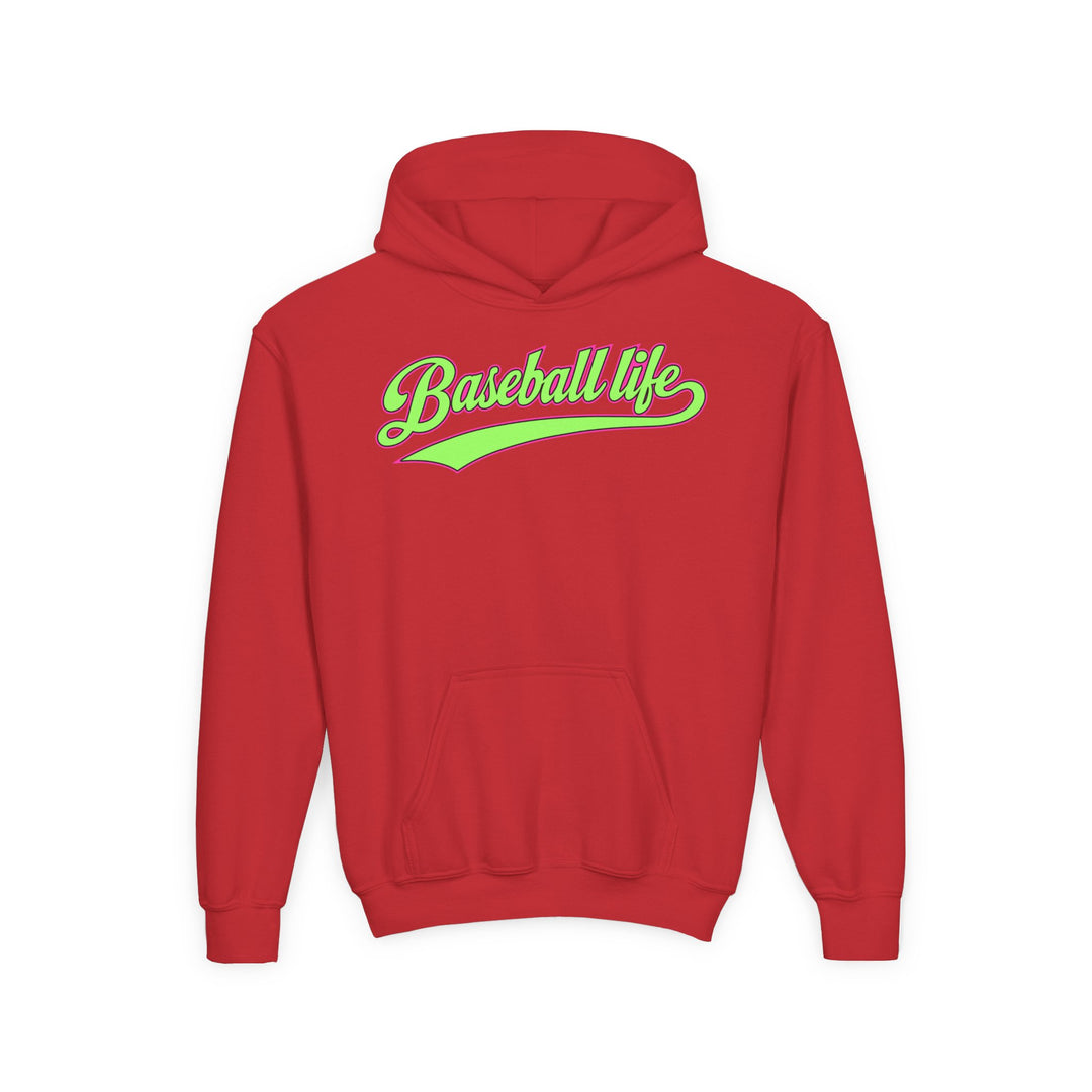 Kids Baseball Life Green Edition Hoodie